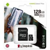 Card memorie microSDXC Kingston Canvas Select Plus 128GB, Class 10, UHS-I U1, V10, A1 + Adaptor SD