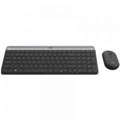 Kit Wireless Logitech MK470 - Tastatura, USB, Layout US, Graphite + Mouse Optic, USB, Graphite