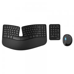 Kit Wireless Microsoft Sculpt Ergonomic Desktop - Tastatura, USB, Black + Mouse, USB, Black