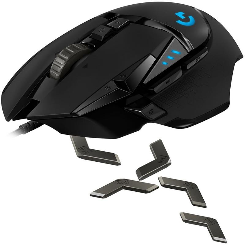 Mouse Optic Logitech G502 HERO, RGB LED, USB, Black