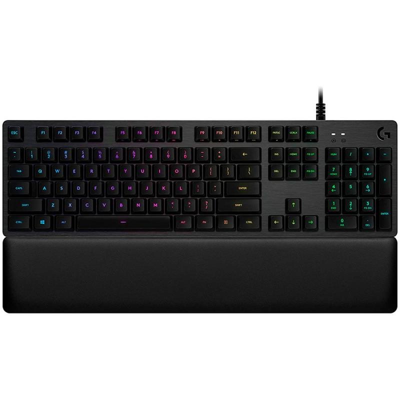 Tastatura Logitech G513 Carbon GX Red Linear Switch, RGB LED, USB, Layout US, Black