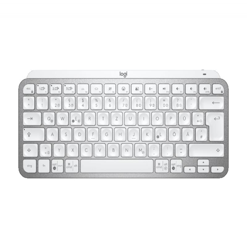 Tastatura Wireless Logitech MX Keys Mini, White LED, Bluetooth, Layout US, Pale Grey