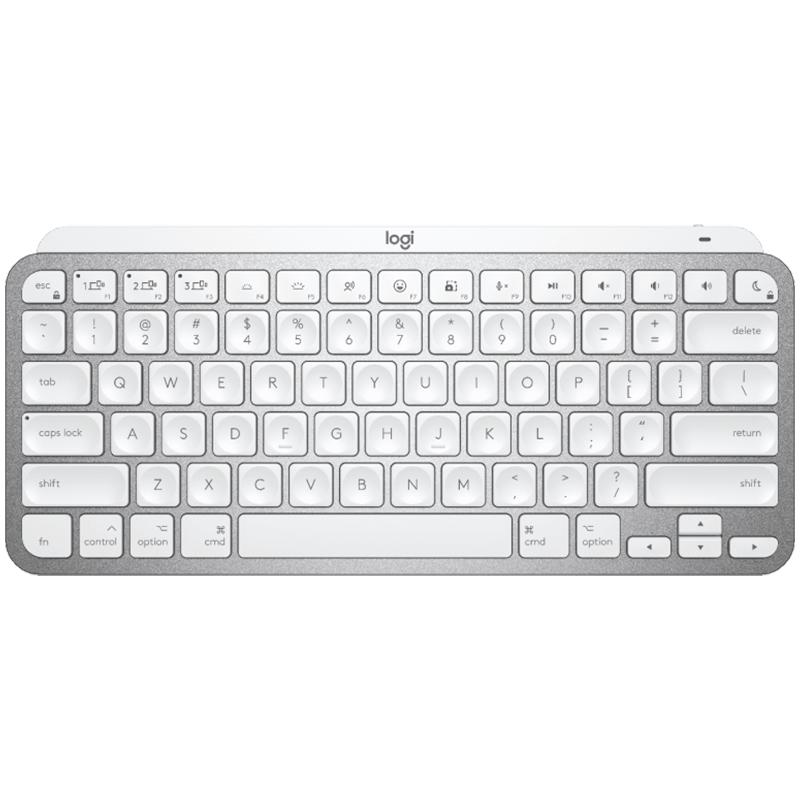 Tastatura Wireless Logitech MX Keys Mini for Mac, White LED, Bluetooth, Layout US, Pale Grey