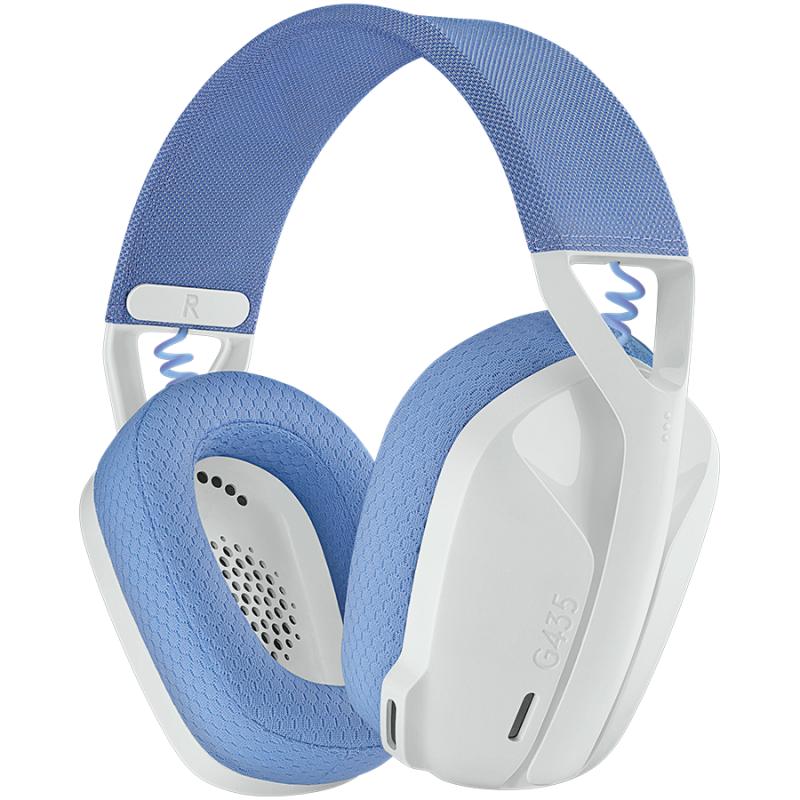 Casti cu microfon Logitech G435, White-Lilac