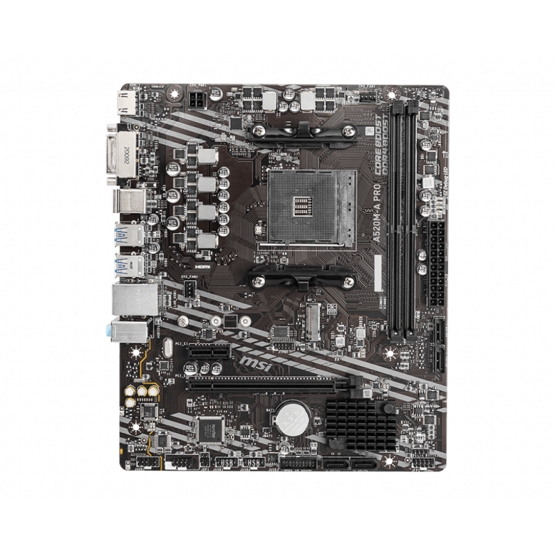 Placa de baza MSI A520M-A PRO, AMD A520, socket AM4, mATX