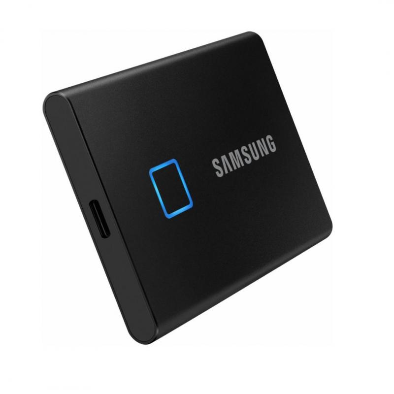 SSD Portabil Samsung T7 Touch, 1TB, USB-C 3.1, Metallic Black