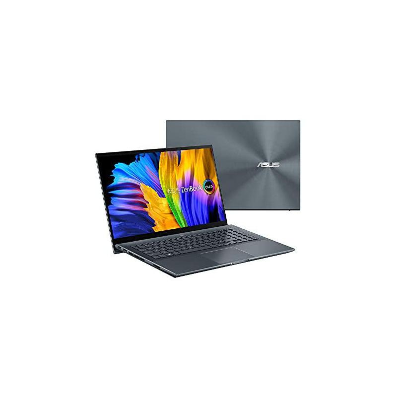 Laptop ASUS Zenbook 15 OLED UM5500QE-KY203X, AMD Ryzen 7 5800H, 15.6inch Touch, RAM 16GB, SSD 512GB, GeForce nVidia RTX 3050 Ti 4GB, Windows 11 Pro, Pine Grey