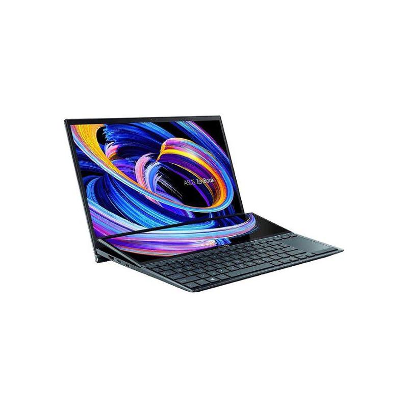 Laptop ASUS ZenBook Duo 14 UX482EAR-HY383X, Intel Core i7-1195G7, 14inch Touch, RAM 32GB, SSD 1TB, Intel Iris Xe Graphics, Windows 11 Pro, Celestial Blue