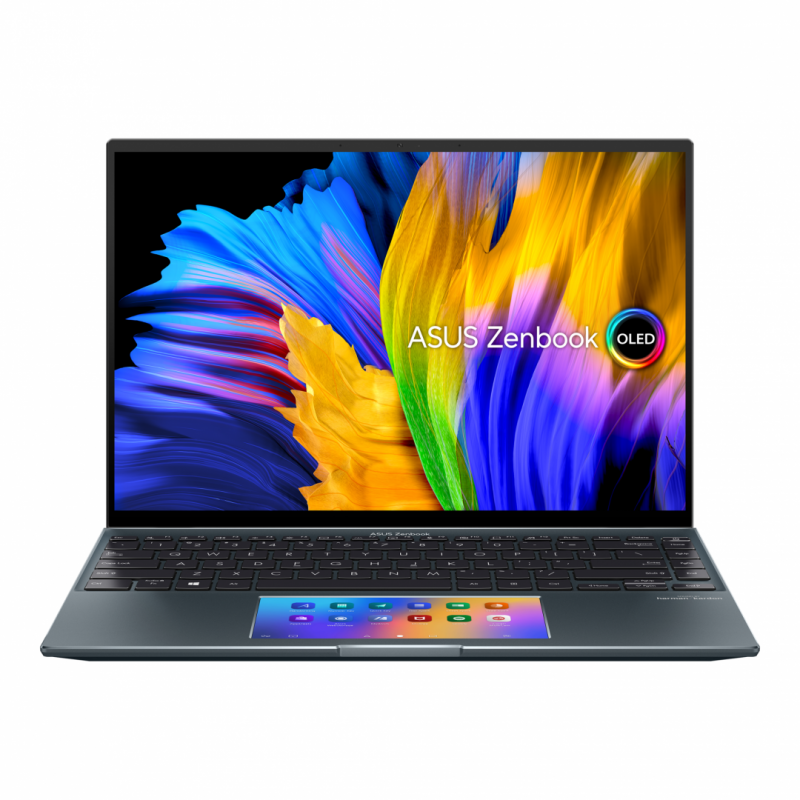 Laptop ASUS Zenbook 14X OLED UX5400EA-KN122X, Intel Core i7-1165G7, 14inch Touch, RAM 16GB, SSD 1TB, Intel Iris Xe Graphics, Windows 11 Pro, Pine Grey