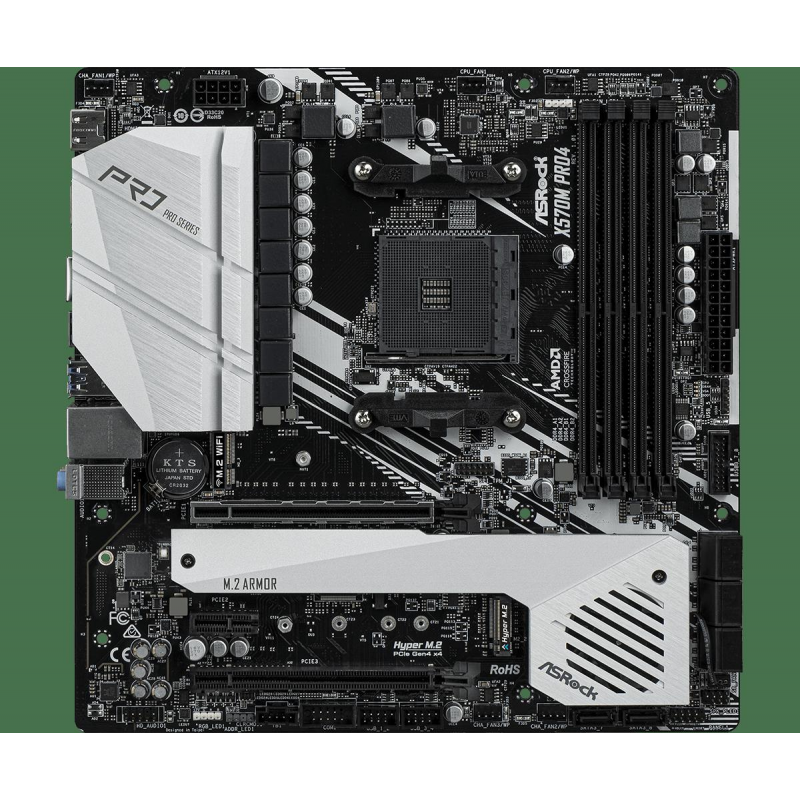Placa de baza ASRock X570M PRO4, AMD X570, Socket AM4, mATX